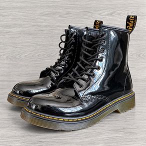 Dr Martens 1460 J Black Glossy Lace Up Patent Boots UK 3 EU 36 fits up to 4.5