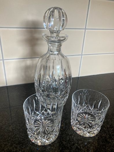 Waterford Crystal Lismore Decanter And Tumblers