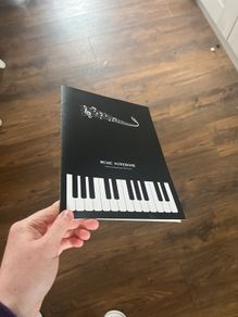 Blank music notebook