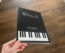 Blank music notebook