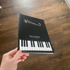 Blank music notebook