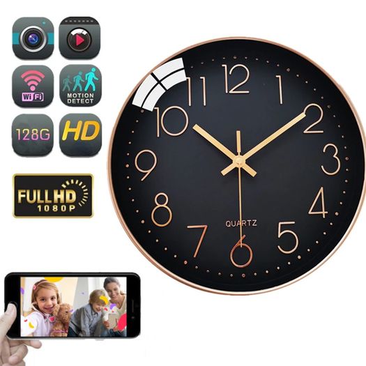1080P SPY  Hidden HD Mini Camera IP wifi CCTV Wall Clock Camera Home Security Wifi Nanny Camera Video Recorder with Motion Detection