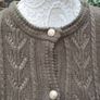 Brown button up knitted cardigan made in Italy Image 3