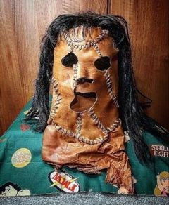 FMW Wrestling Legend Leatherface Ring Worn Mask (autographed) WWE WCW ECW TNA AEW