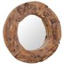 Decorative Mirror Teak 60 cm Round Image 2