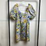 Farm Rio Floral Mini Dress Sz 12UK 8US L Smock Puff Sleeves Casual Resort Image 3