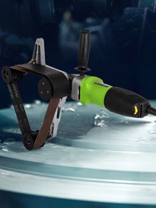 BRAND NEW 800W Electric Stainless Steel Pipe Polisher 3000PRM Variable Speed Handheld Tube Polishing Finishing Belt Sander Machine