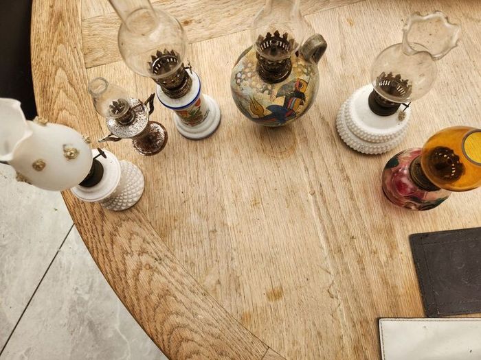 Six minature oil lamps