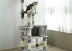 New Cat Tower, Condo and Basket, Kitten Furniture Activity Centre 138cm - FREE Delivery