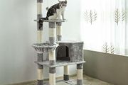 New Cat Tower, Condo and Basket, Kitten Furniture Activity Centre 138cm - FREE Delivery