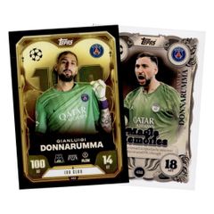 Match Attax Gianluigi Donnarumma 100 Club #460 & Magic Memories #438 Trading Cards NM