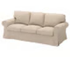 New EKTORP Cover for 3-seat sofa, dark beige