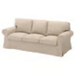 New EKTORP Cover for 3-seat sofa, dark beige