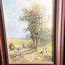 2 Large Wooden Framed Varnished Countryside prints Image 2