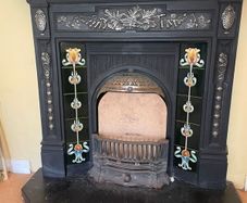 Antique Cast Iron Fireplace Insert Victorian Style