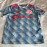 Fab Retro Junior Kids Genuine Adidas Blue White Orange Manchester United retro 2021 2022 Away Jersey Image 2