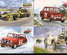 2001 Ireland Centenary of the Royal Irish Automobile Club (RAC) Stamps An Post Maximum Cards First Day of Issue Cancel with matching stamp.