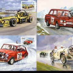 2001 Ireland Centenary of the Royal Irish Automobile Club (RAC) Stamps An Post Maximum Cards First Day of Issue Cancel with matching stamp.