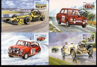 2001 Ireland Centenary of the Royal Irish Automobile Club (RAC) Stamps An Post Maximum Cards First Day of Issue Cancel with matching stamp.