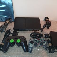Sony Ps2 Slim  With 2 Controllers Memory Card And Loose Game