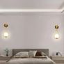 Sconces with Milky Glass Globe and Brushed Brass Finish - Modern Wall Mount Light Fixture for Bedroom, Bathroom, Living Room and Hallway Image 6