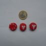 Red beads,Heart beads,Jewellery making supplies,Crsft supplies Image 4