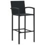 3 Piece Garden Bar Set Black Image 8