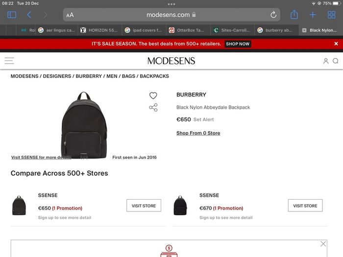 Burberry Abbeydale backpack - brand new with tags