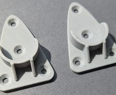 Screw mounted rod pipes holders in black/white/blue/red colors