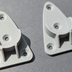 Screw mounted rod pipes holders in black/white/blue/red colors
