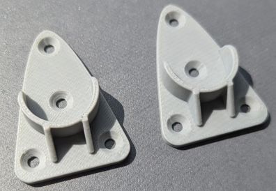 Screw mounted rod pipes holders in black/white/blue/red colors