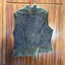 Ladies fur lined suede gilet Image 2