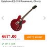 Epiphone es 355 rosewood cherry Red stunning guitar Image 7