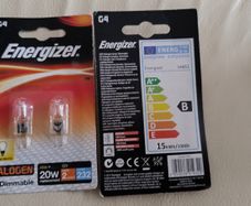 Energizer G4 Eco 20W Halogen Capsule Bulb - 232 Lumens 12V