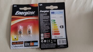 Energizer G4 Eco 20W Halogen Capsule Bulb - 232 Lumens 12V