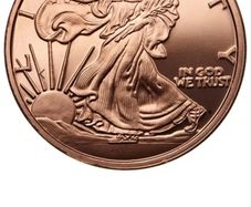 Walking Liberty tube of 20 x 1oz copper coins