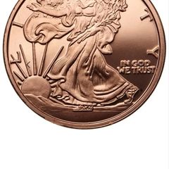 Walking Liberty tube of 20 x 1oz copper coins