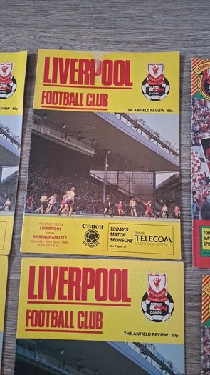 Liverpool Football Match Programmes x8 1985