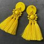 H&M Yellow Tassel Earrings! Image 5