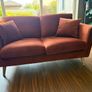 IVY Rust Velvet 2 Seater Sofa  AS NEW  375 Image 3