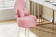 Dressing Table Chair with Stroage Space, Comfy Vanity Chair with Pillow &amp; Foldable Backrest