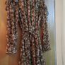 brown floral ruffle dress Image 3