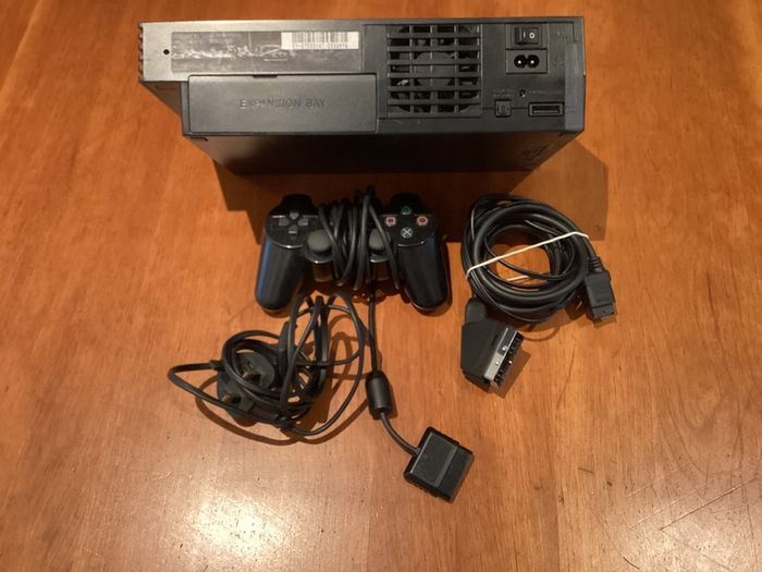 Sony PlayStation 2 Console - Black with Official Controller & Cables - Tested & Working