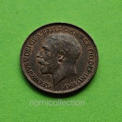 United Kingdom 1923 year Bronze Farthing.
