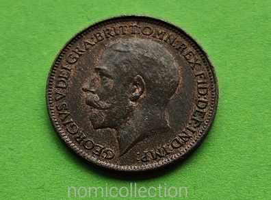 United Kingdom 1923 year Bronze Farthing.