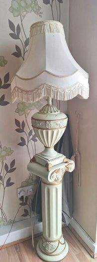 lamp on pedestal