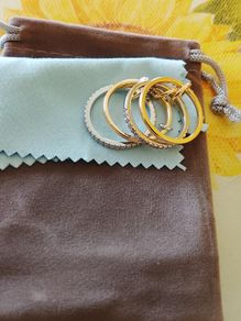 14kt gold plated stacking ring set