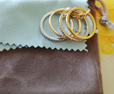 14kt gold plated stacking ring set