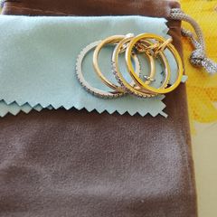 14kt gold plated stacking ring set