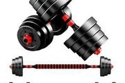 Adjustable Dumbbells &amp; Connecting Bar 20kg Set - Free Delivery Or Pick Up In Store